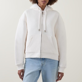 Logo Script Zip-Through Hoodie