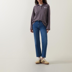 Mid-Rise Slim Straight Leg Jeans