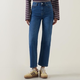 Mid-Rise Slim Straight Leg Jeans