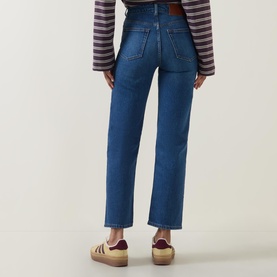Mid-Rise Slim Straight Leg Jeans