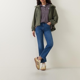 Mid-Rise Slim Straight Leg Jeans