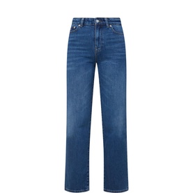 Mid-Rise Slim Straight Leg Jeans
