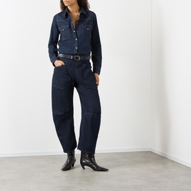 Shon Low-Rise Wide Leg Jeans