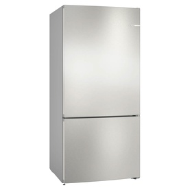 Series 4 Freestanding Fridge-Freezer with Freezer at Bottom 186x86cm Brushed Steel
