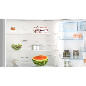 Series 4 Freestanding Fridge-Freezer with Freezer at Bottom 186x86cm Brushed Steel