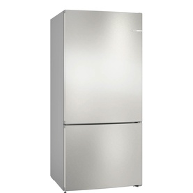 Series 4 Freestanding Fridge-Freezer with Freezer at Bottom 186x86cm Brushed Steel