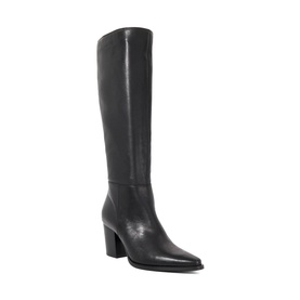 Tenna Leather Block Knee-High Boots