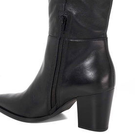 Tenna Leather Block Knee-High Boots