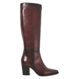Tenna Leather Block Knee-High Boots