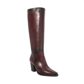 Tenna Leather Block Knee-High Boots