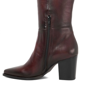 Tenna Leather Block Knee-High Boots