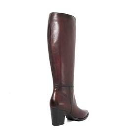 Tenna Leather Block Knee-High Boots