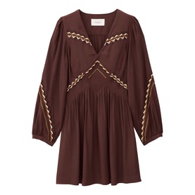 Tay Embroidered Flared Mini Dress