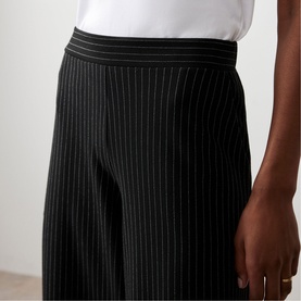 Pinstripe Wide Leg Trousers