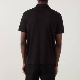 Supima Logo Zip Polo Shirt