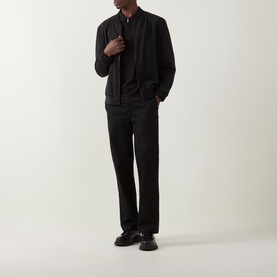 Supima Logo Zip Polo Shirt