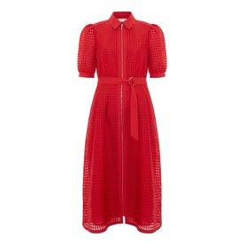 Carey Belted Zip Shirt Dress
