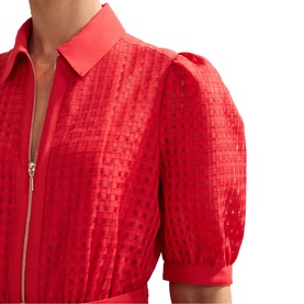 Carey Belted Zip Shirt Dress