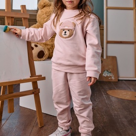 Teddy Bear Tracksuit Two-Piece Set