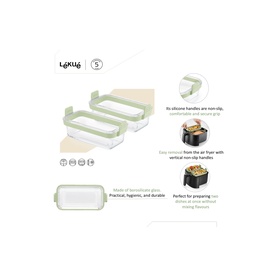 Air Fryer Glass Rectangular Dish Set of 2