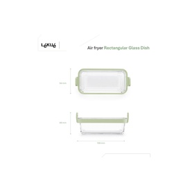 Air Fryer Glass Rectangular Dish Set of 2