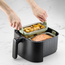 Air Fryer Glass Rectangular Dish Set of 2