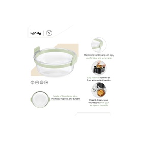 Air Fryer Round Glass Dish