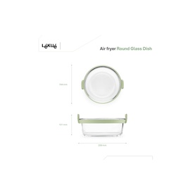 Air Fryer Round Glass Dish