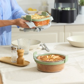 Air Fryer Round Glass Dish