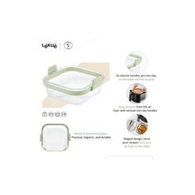 Air Fryer Square Glass Dish