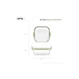 Air Fryer Square Glass Dish