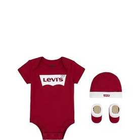 Newborn Logo Bodysuit Three-Piece Gift Set