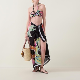 Floral Halter Bikini Top