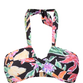 Floral Halter Bikini Top