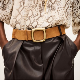 Bianca Square Buckle Leather Belt