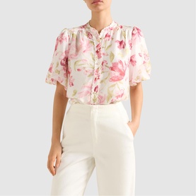 Becca Floral Scalloped Blouse
