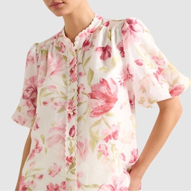 Becca Floral Scalloped Blouse