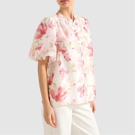 Becca Floral Scalloped Blouse