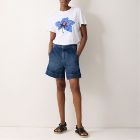 Crochet Lily Print T-Shirt