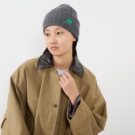 Butterfly Logo Ribbed Beanie Hat