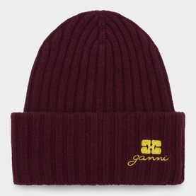 Butterfly Logo Ribbed Beanie Hat