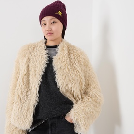 Butterfly Logo Ribbed Beanie Hat
