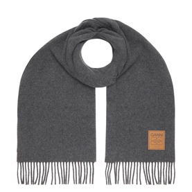 Logo Tassel Wrap Scarf