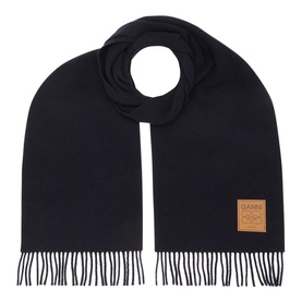 Logo Tassel Wrap Scarf