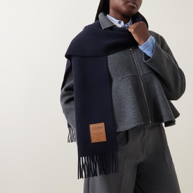 Logo Tassel Wrap Scarf