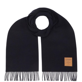 Logo Tassel Wrap Scarf