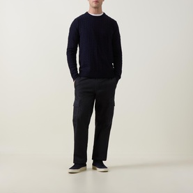 Logo Cable Knit Sweater
