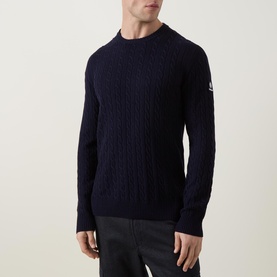 Logo Cable Knit Sweater