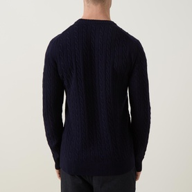 Logo Cable Knit Sweater