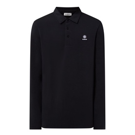 Logo Badge Long-Sleeved Polo Shirt